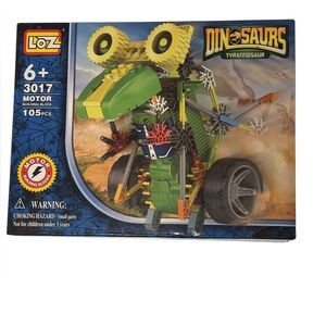 LOZ  Green Motorized Tyrannosaur Building Block Set for Kids NIB 105 pieces 6+